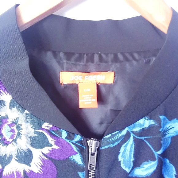 Joe Fresh Floral Bomber Jacket L/G - Picture 4 of 15